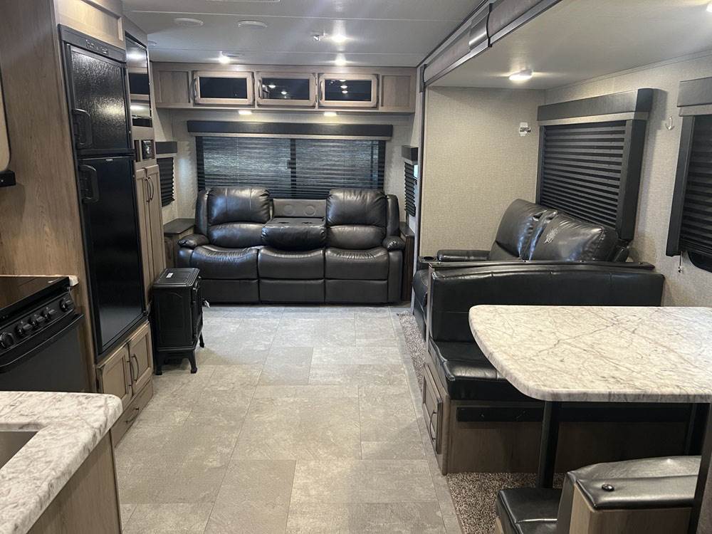 The inside of an RV