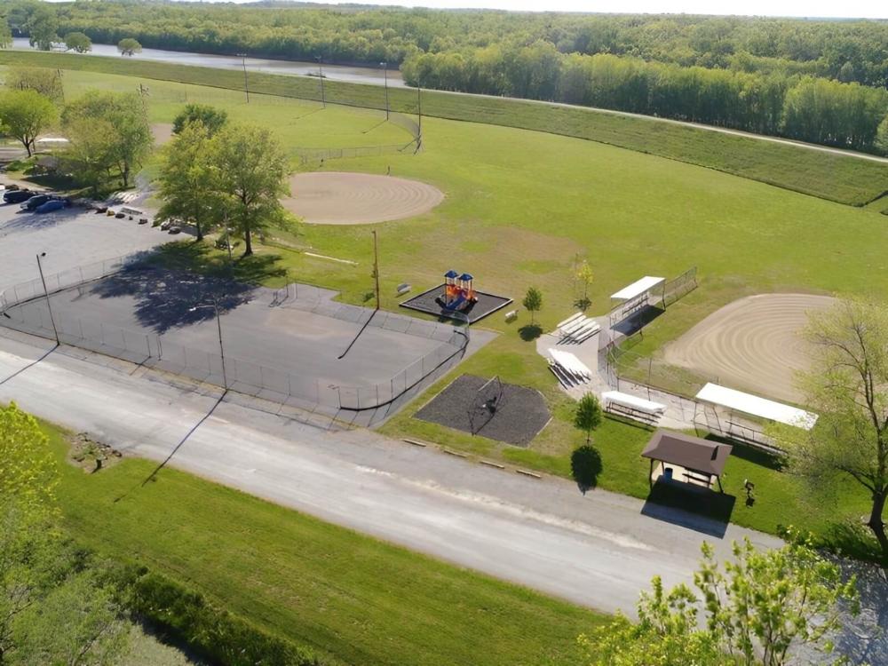 Aerial view of the park