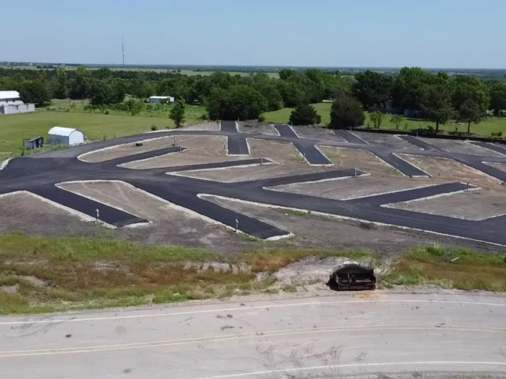 Aerial view of park at Rusted Rail RV Park