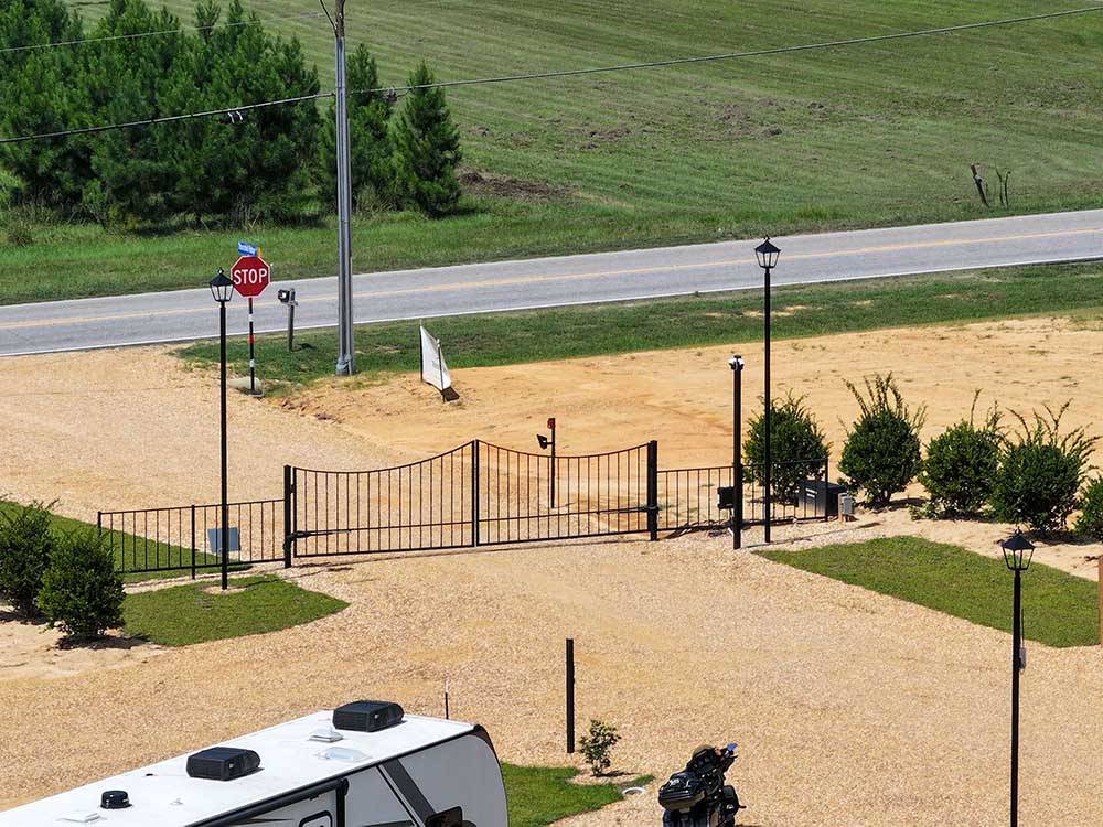 Aerial view of the front gate at THORNHILL RIDGE RV COMMUNITY