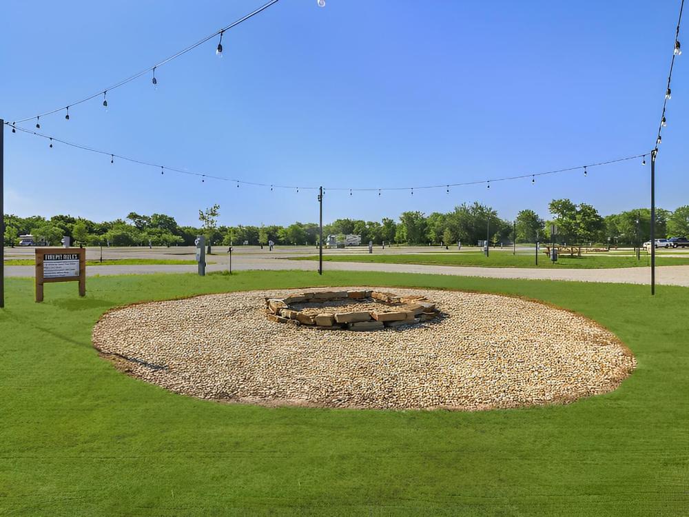 A community firepit area