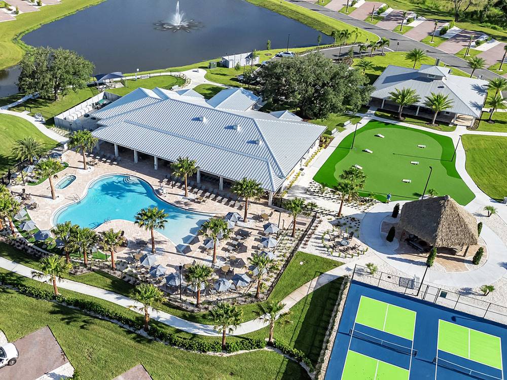 Aerial view of park at Southern Sands RV Resort