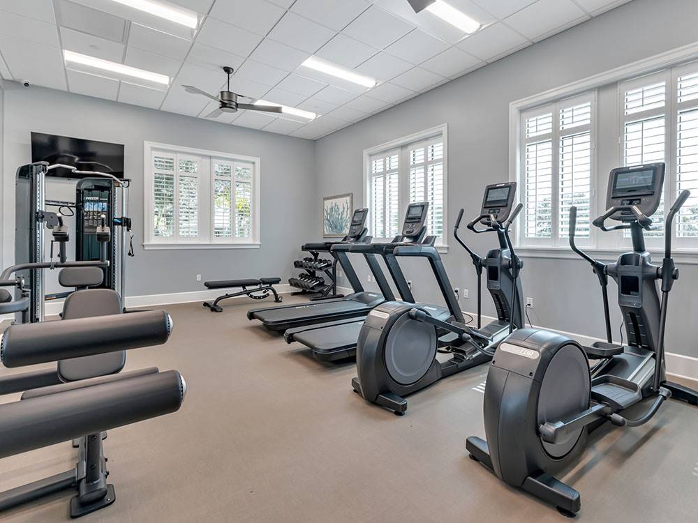 Exercise room at Southern Sands RV Resort