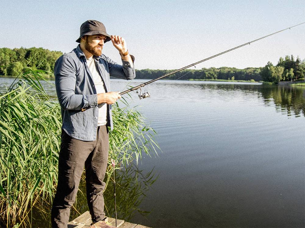 A man fishing