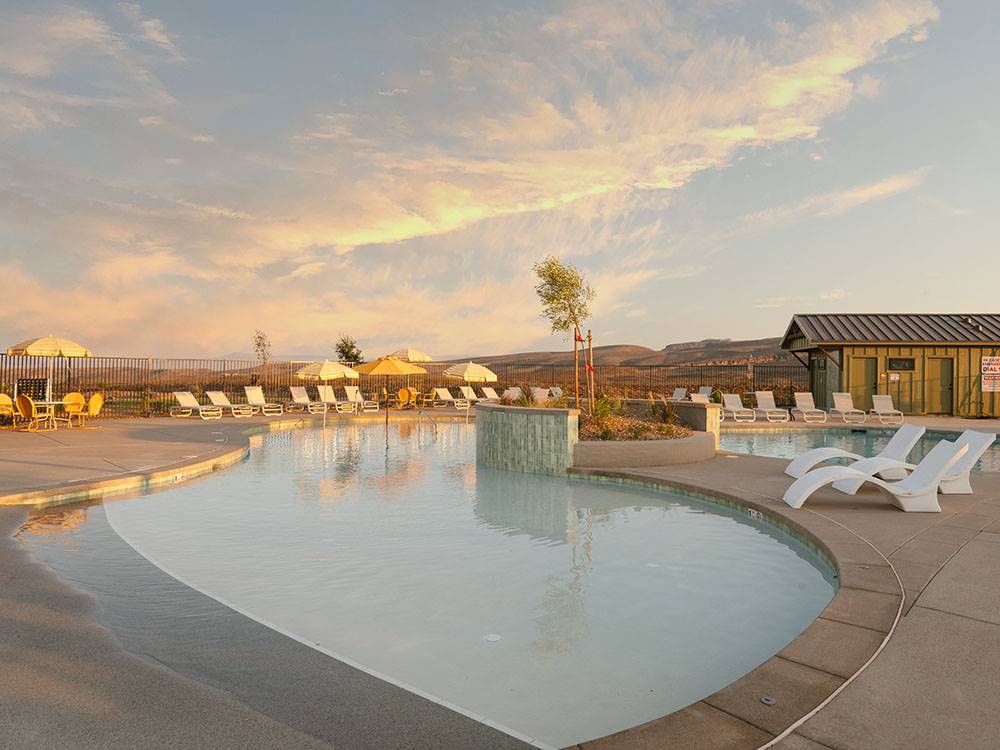 The pool area