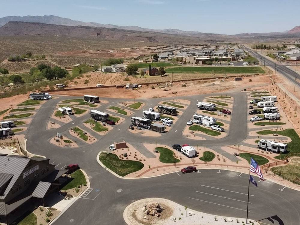 Aerial view of sites