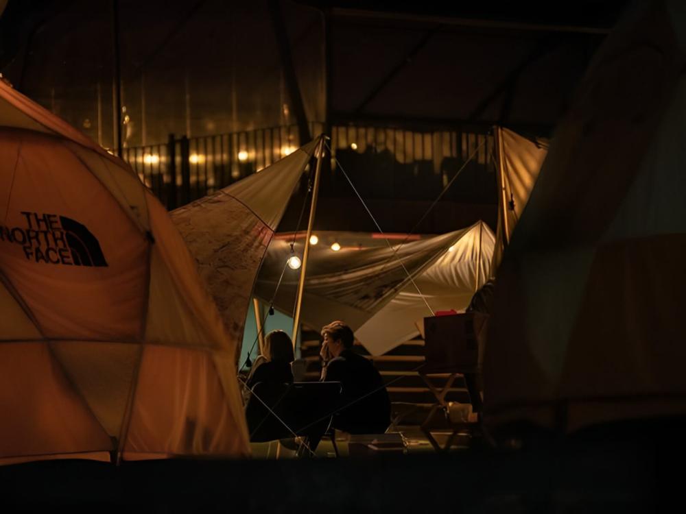 Tent at site 100 Mile View Camping