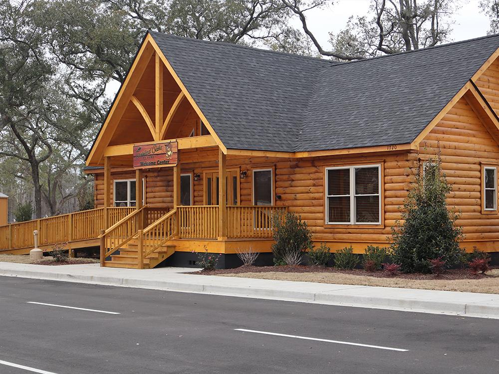 The front of the Welcome Center at CROOKED OAKS RV PARK