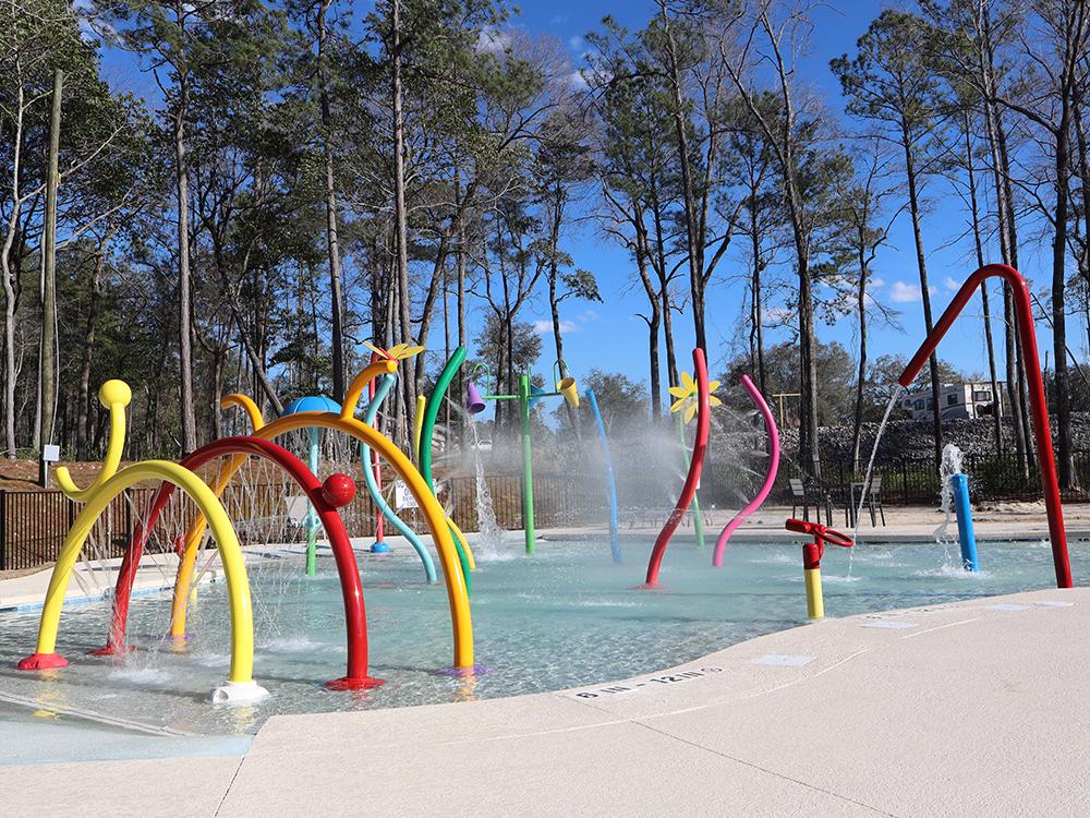 View of the splash pad at CROOKED OAKS RV PARK