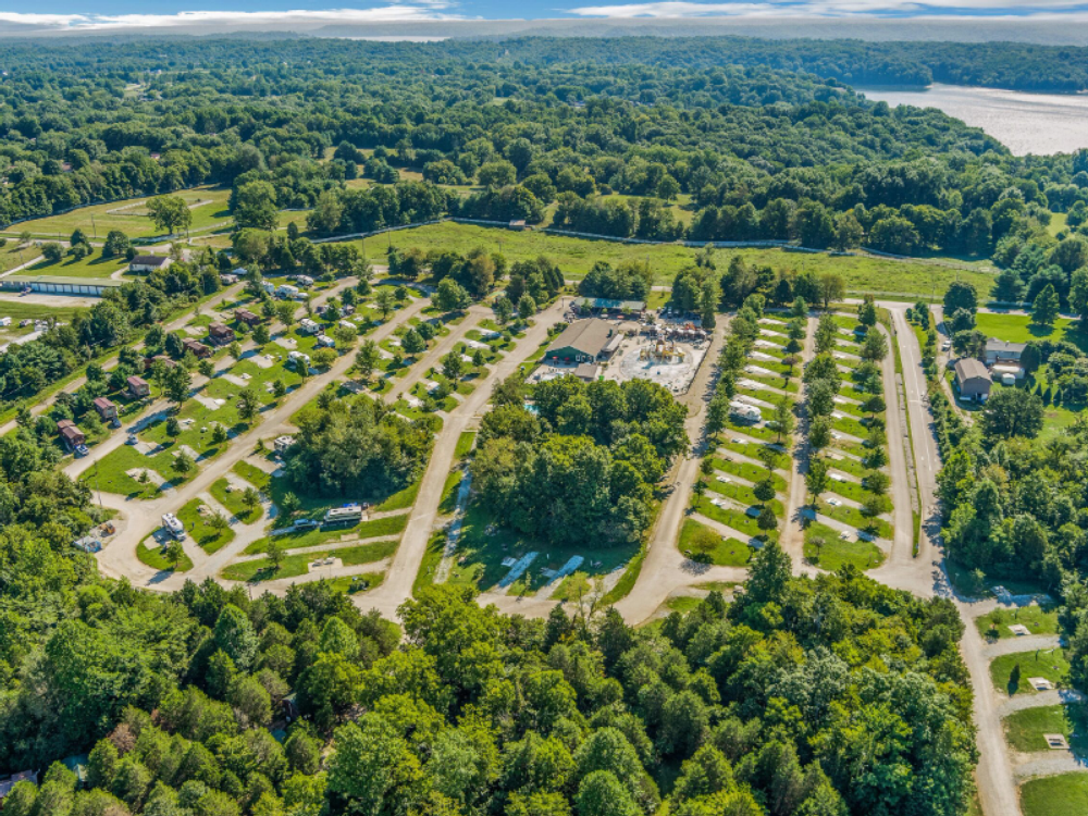 Aerial view at Yogi Bears Jellystone Park RV Lake Monroe