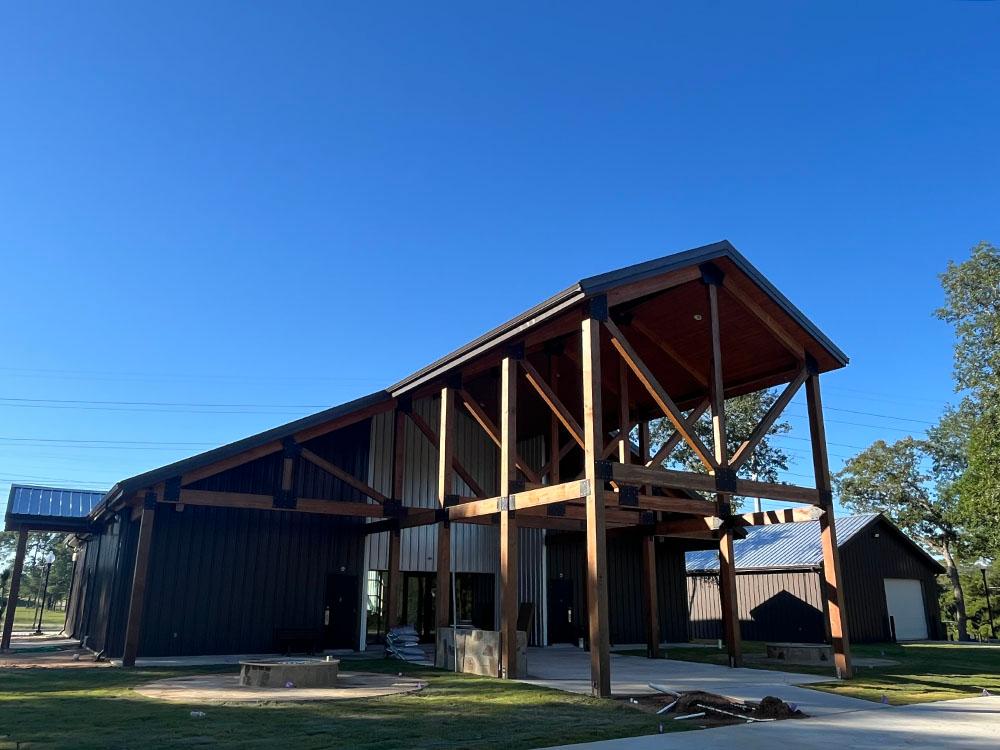 Covered walkway at the clubhouse at WILLIS HILLSIDE RV RESORT