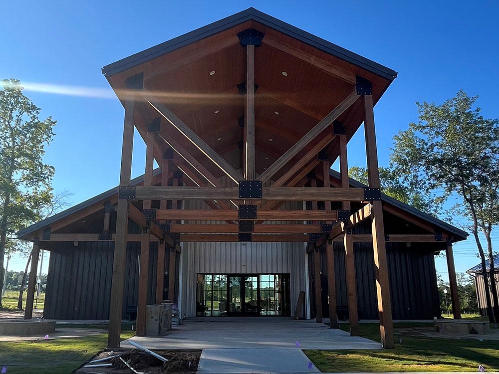 Exterior front view of the clubhouse at WILLIS HILLSIDE RV RESORT