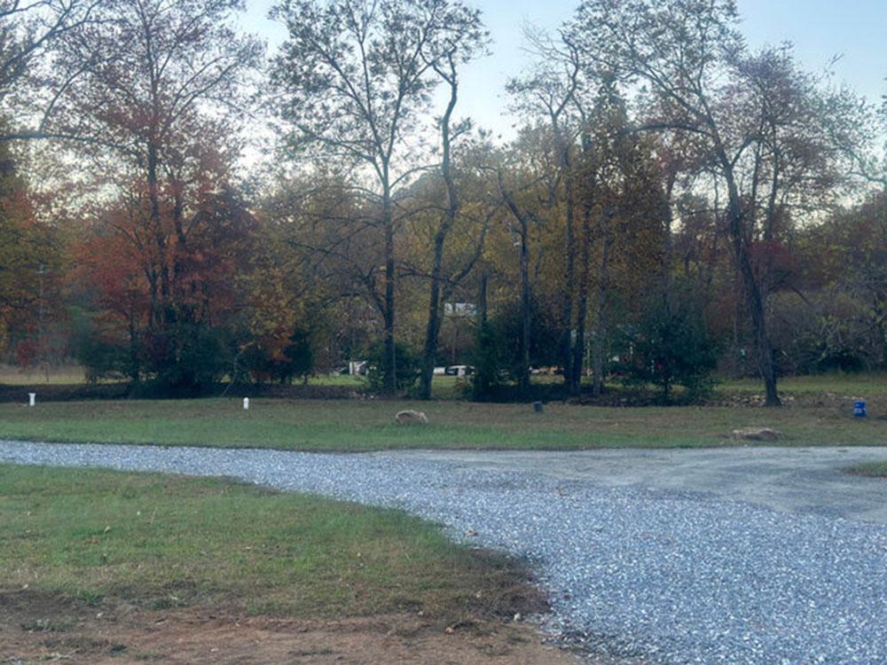 Gravel road at SWEETWATER SIGHTS RV PARK & CABIN RENTALS