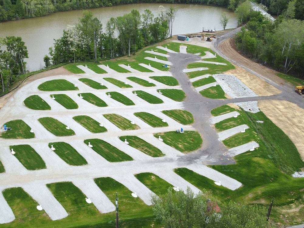 Aerial view of the property