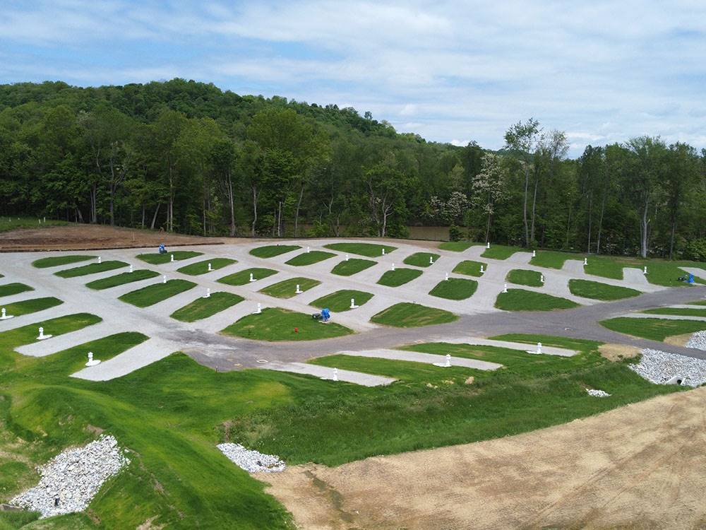 Aerial view of the park