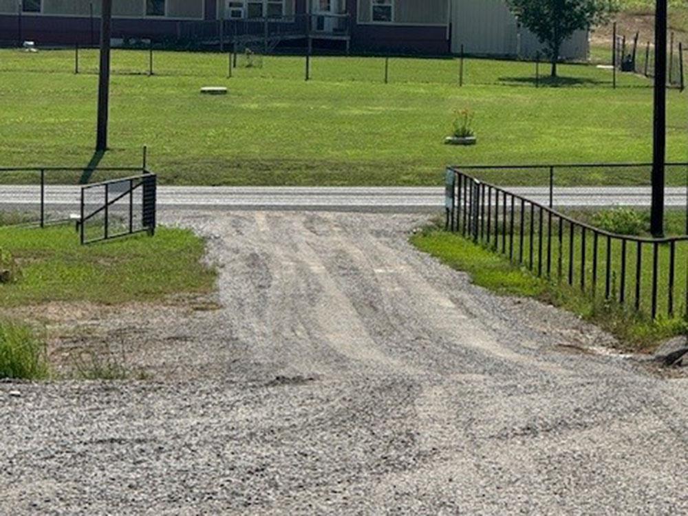 View of the road from the park at C&W RV PARK