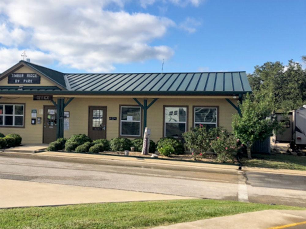 The front of the office building at TIMBER RIDGE RV PARK