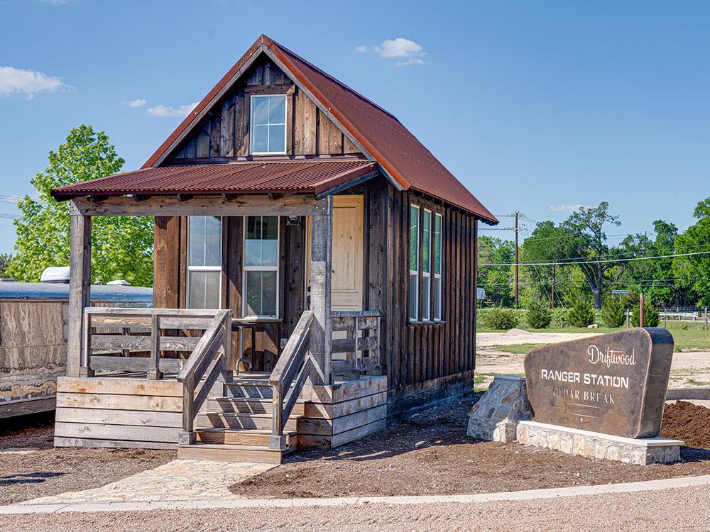 The ranger station at STARDUST AIRSTREAM RV RESORT AT CEDAR BREAK LODGING