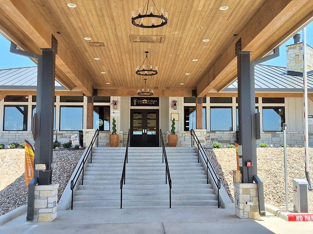 Steps leading to the clubhouse
