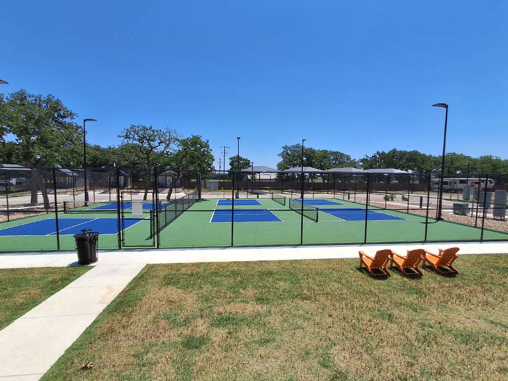 The pickleball courts