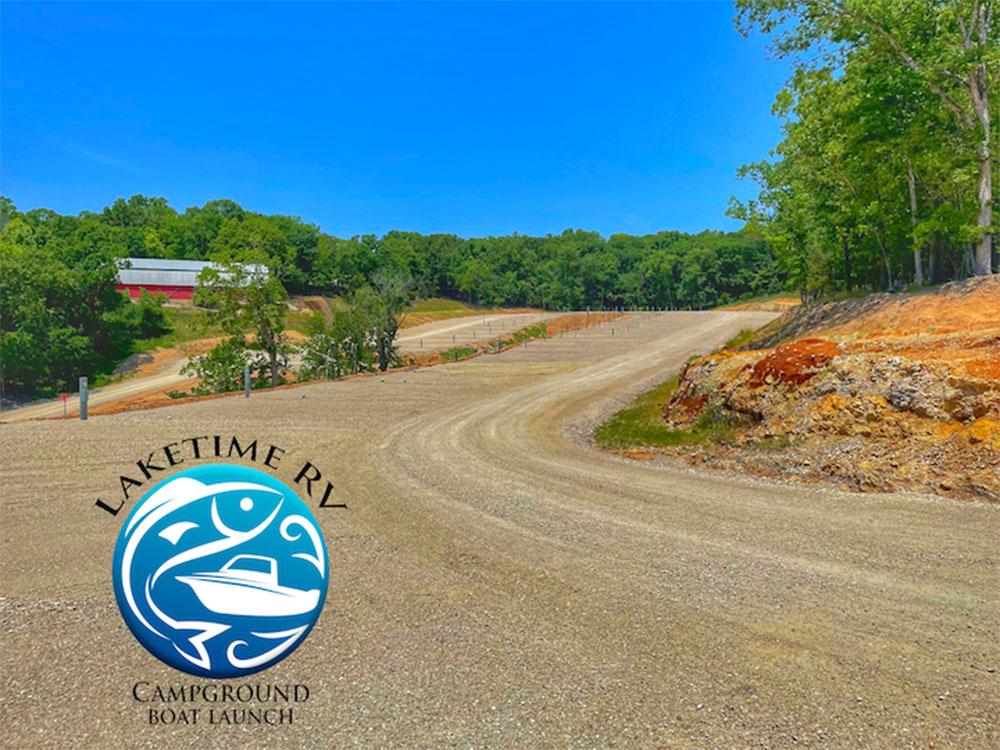 Gravel road at LAKETIME RV CAMPGROUND