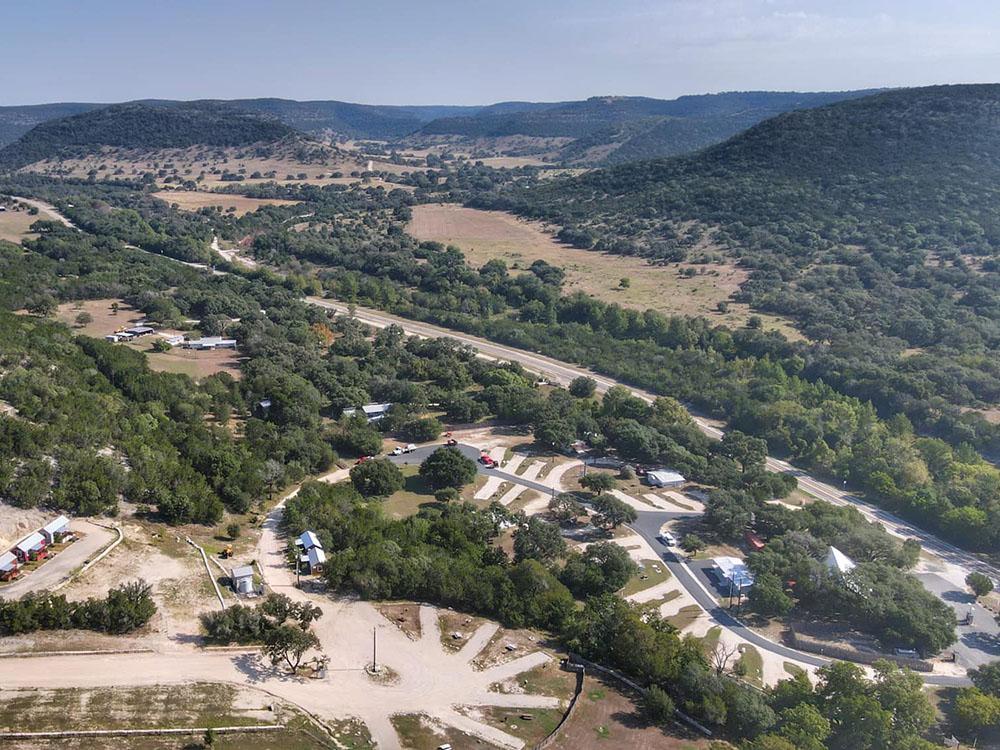 Aerial view of the park at LOST MAPLES RV AND CAMPING