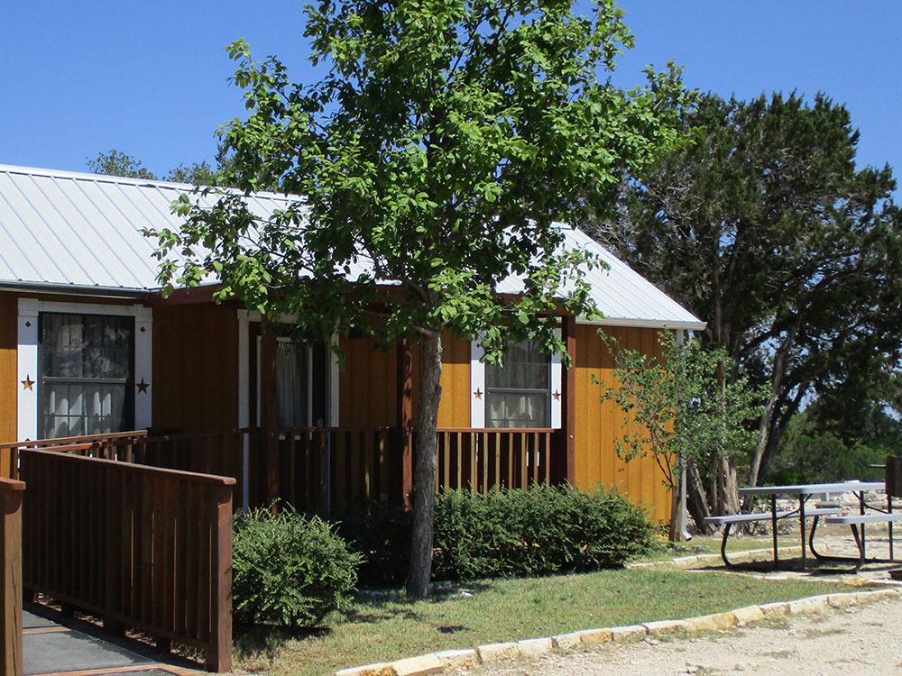 Quaint tiny home cabin rental at LOST MAPLES RV AND CAMPING