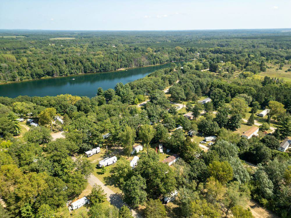 Aerial view of the park