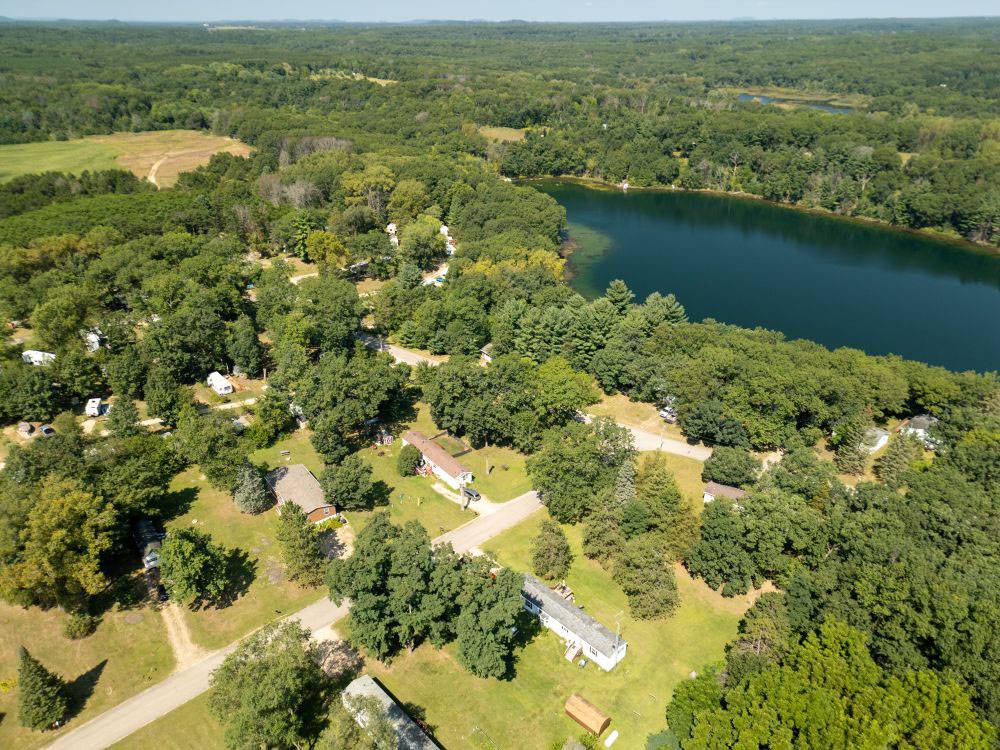 Aerial view of the RV sites