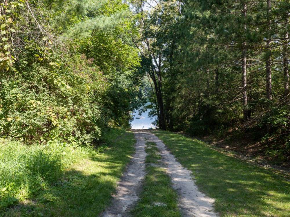 A road that leads to the lake