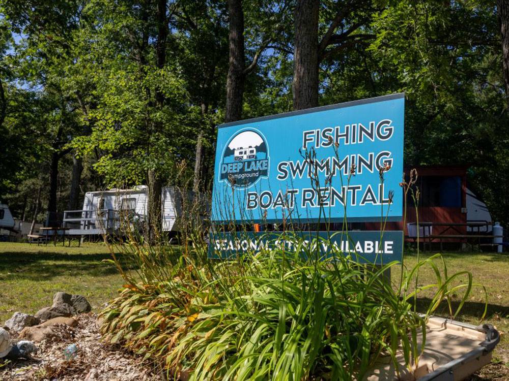 The sign at the entrance to the park