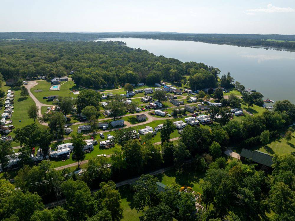 Aerial view of the park