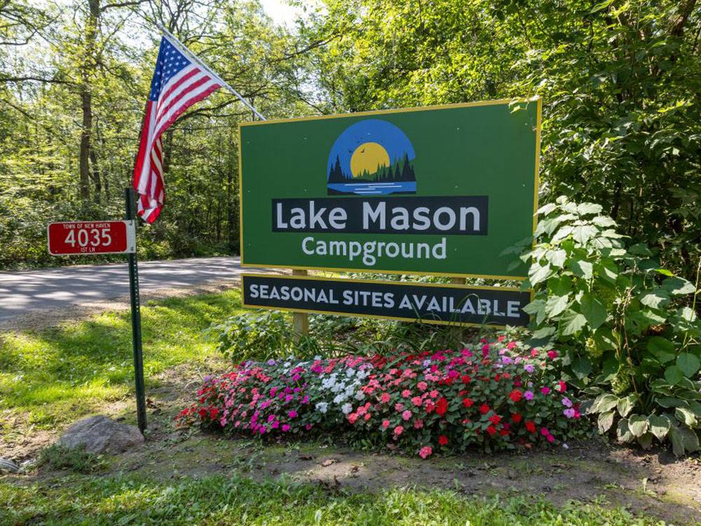 The sign at the entrance to the park