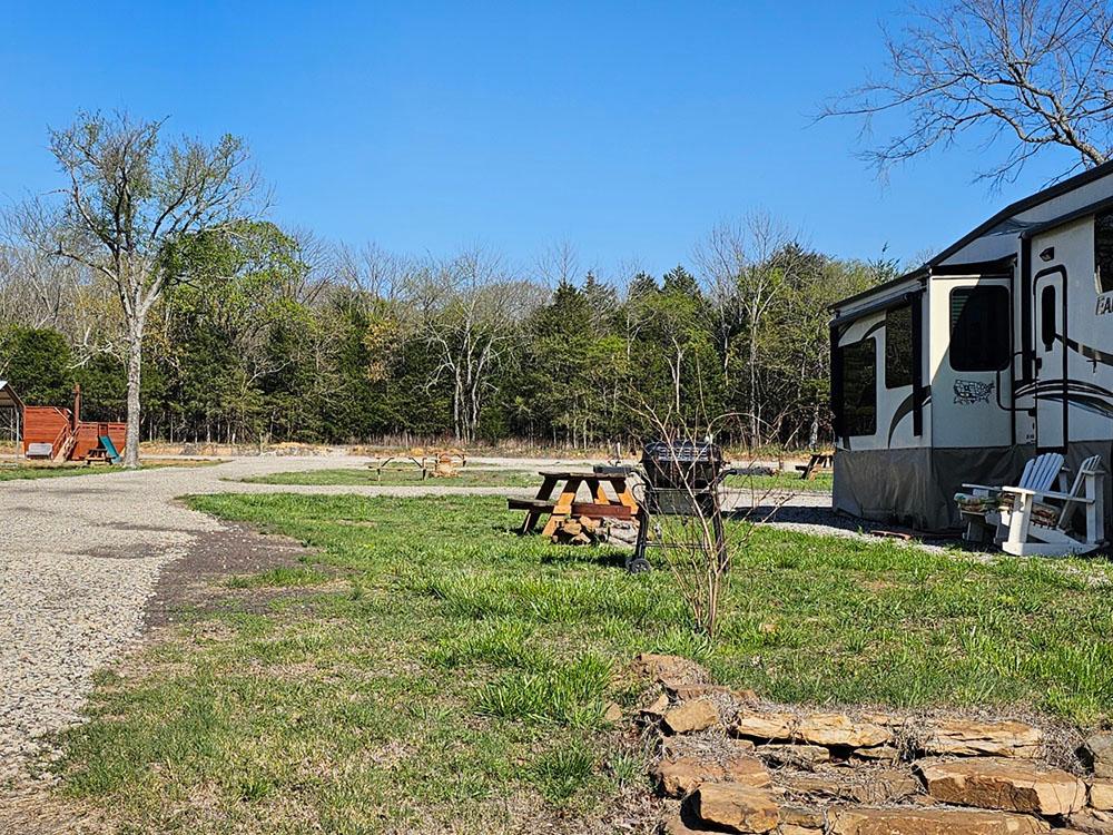 Site with picnic bench at SHOULD BE FISHING CAMPGROUND