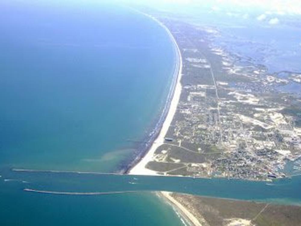 Aerial shot of Aransas Bay