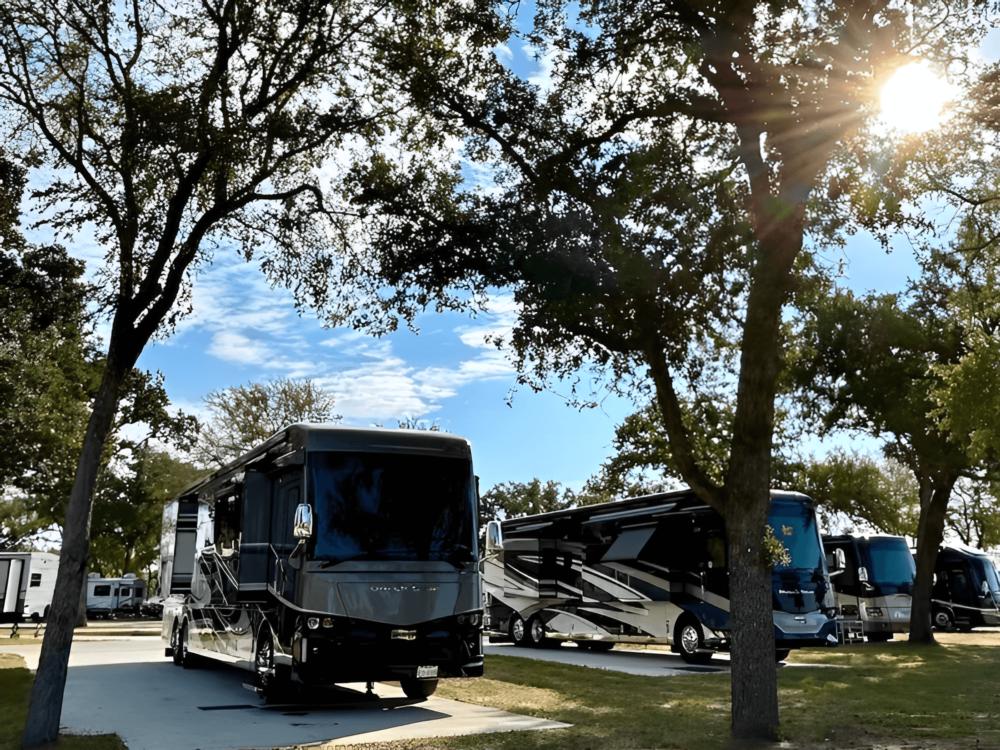 RV parked at site Austonia RV Resort & Community