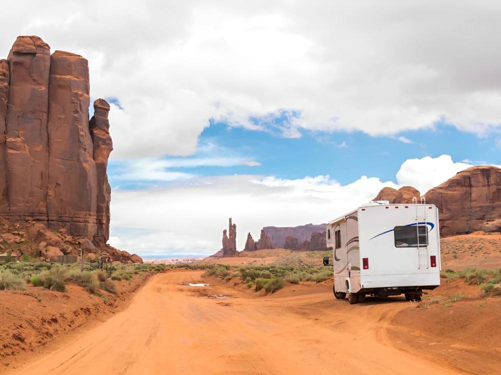 RV parked at Capitol Reef RV Park & Glamping