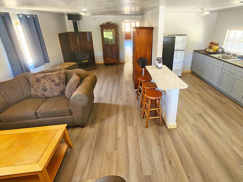 Inside one of the rentals