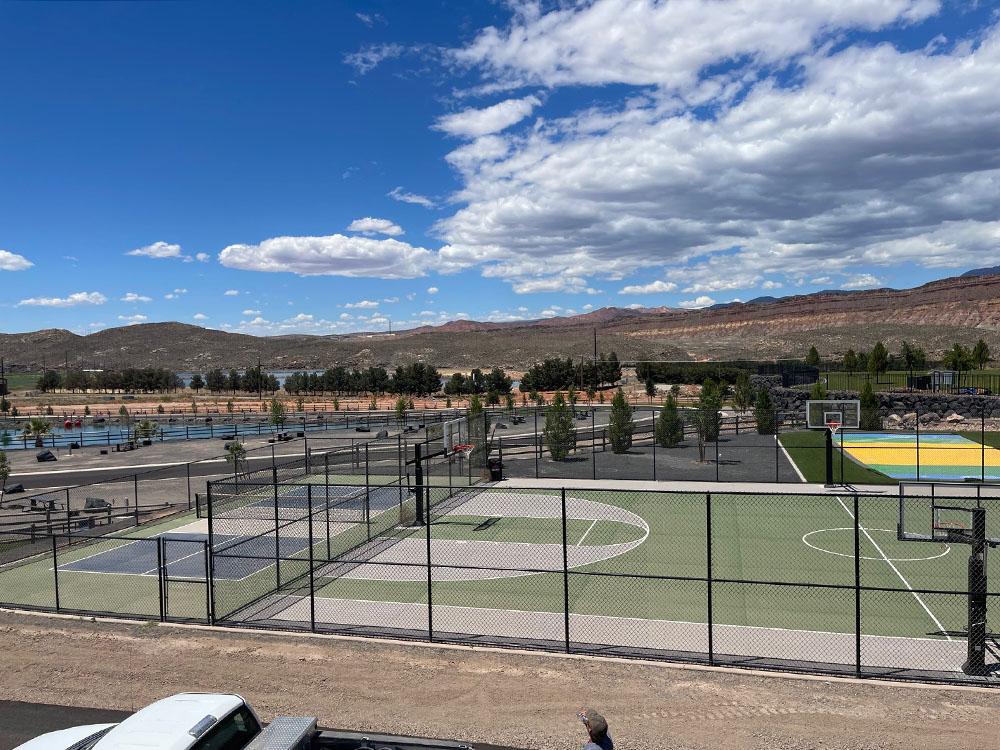 Pickleball courts at ZION UTAH JELLYSTONE PARK