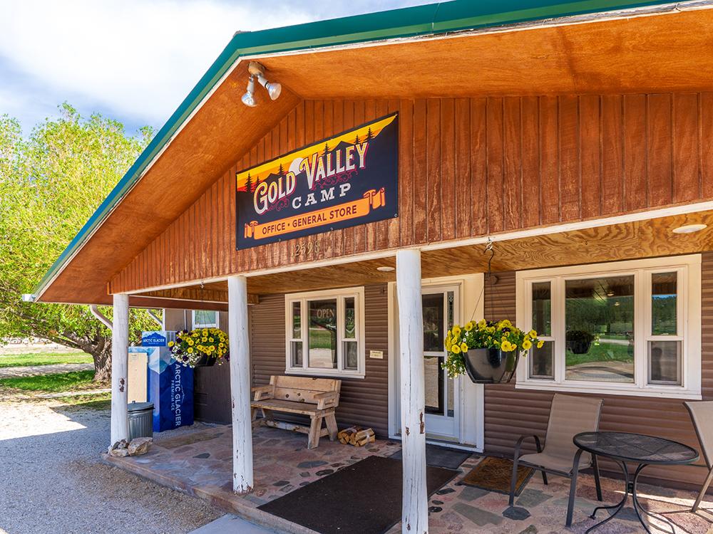 Exterior of the camp store at GOLD VALLEY CAMP