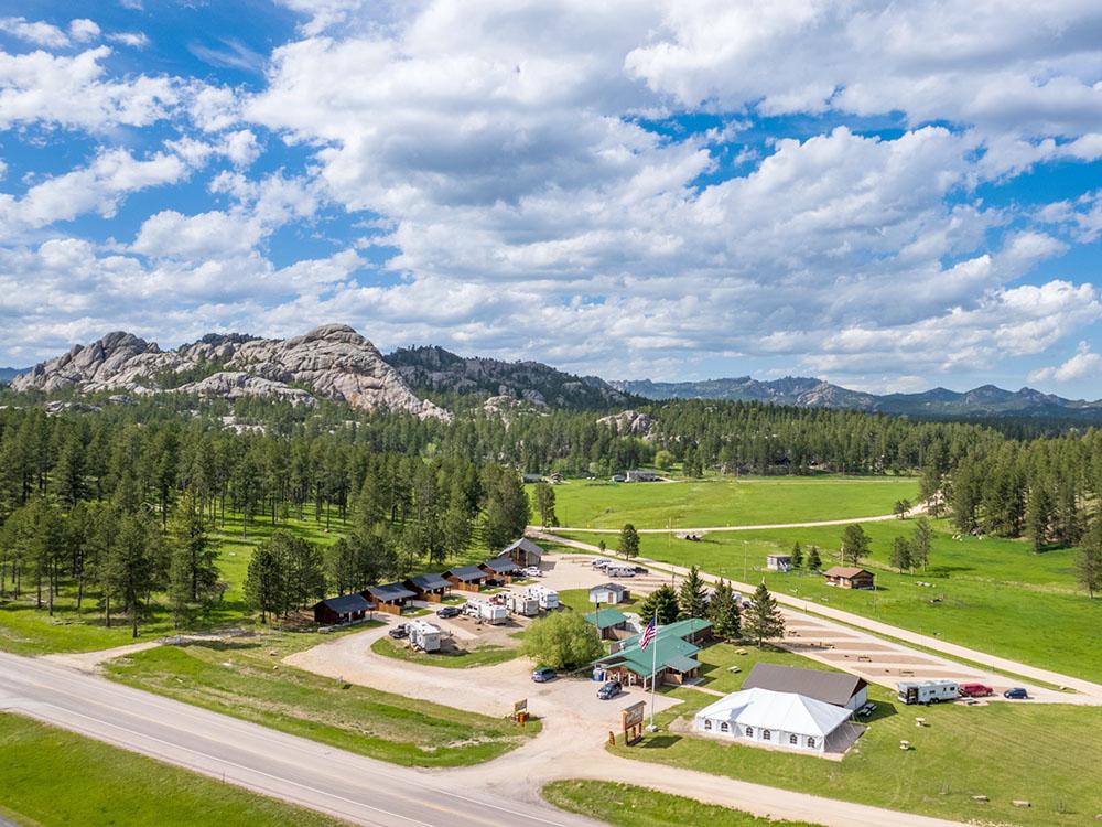 Birdseye view of the campground at GOLD VALLEY CAMP