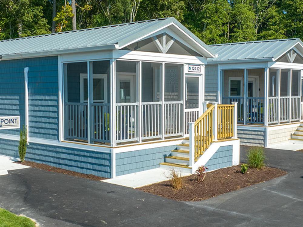 Two of the cottages available at Shore Point Cottages