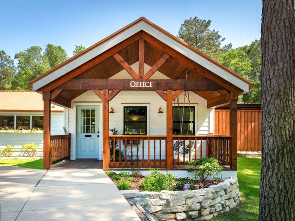 Exterior of the park office at WOODLAND CREEK RV PARK