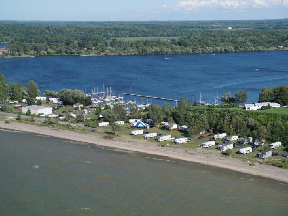RV Site next to marina at Fair Point Marina