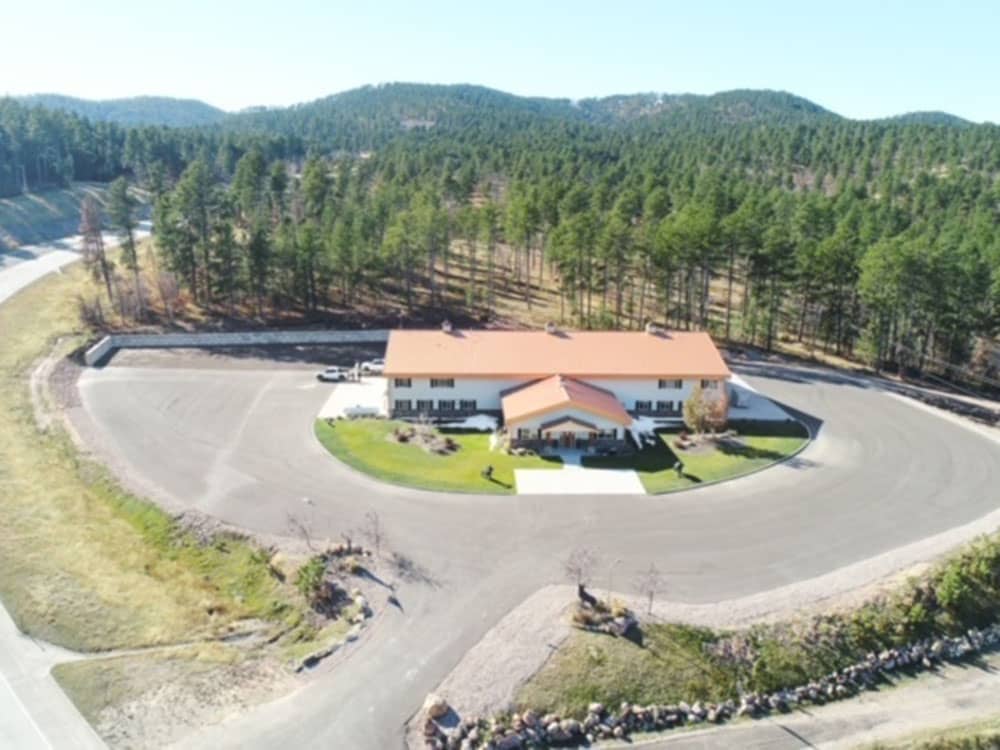Aerial view of office and parking