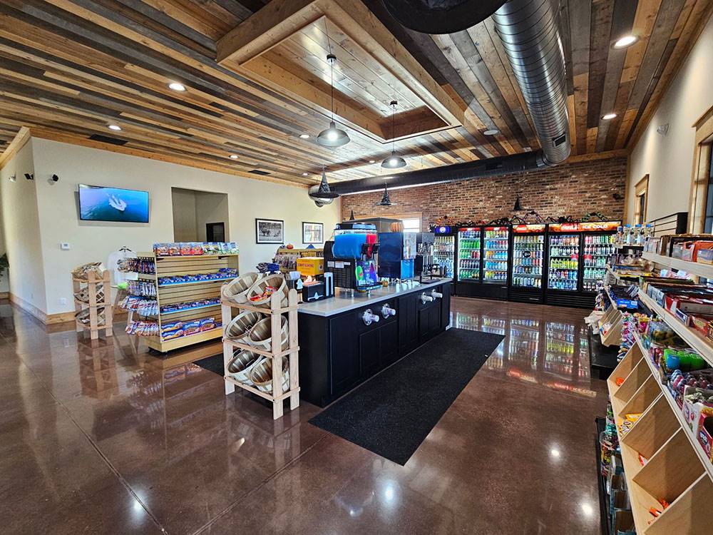 Interior of the park store at The Farm RV Resort