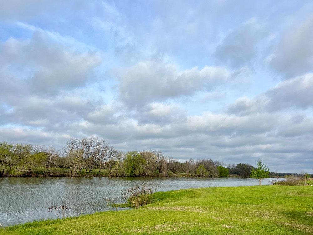 On the banks of the river at RIVER'S EDGE CAMPGROUND