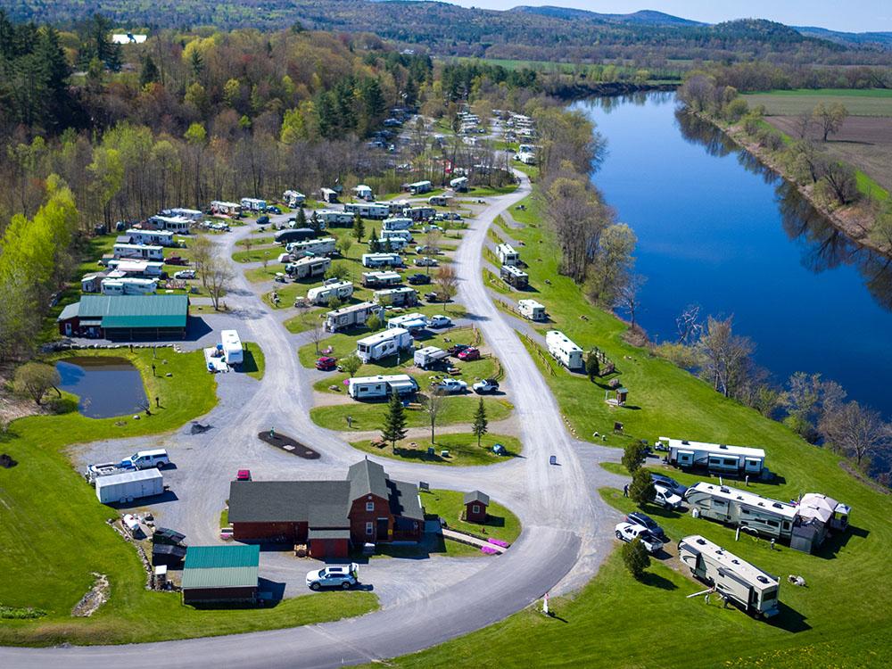 Aerial View at RIVER MEADOW CAMPGROUND