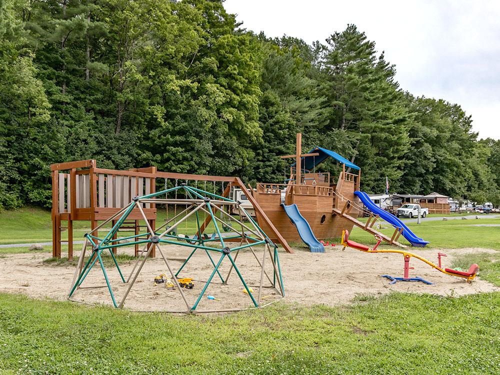 Playground area at RIVER MEADOW CAMPGROUND