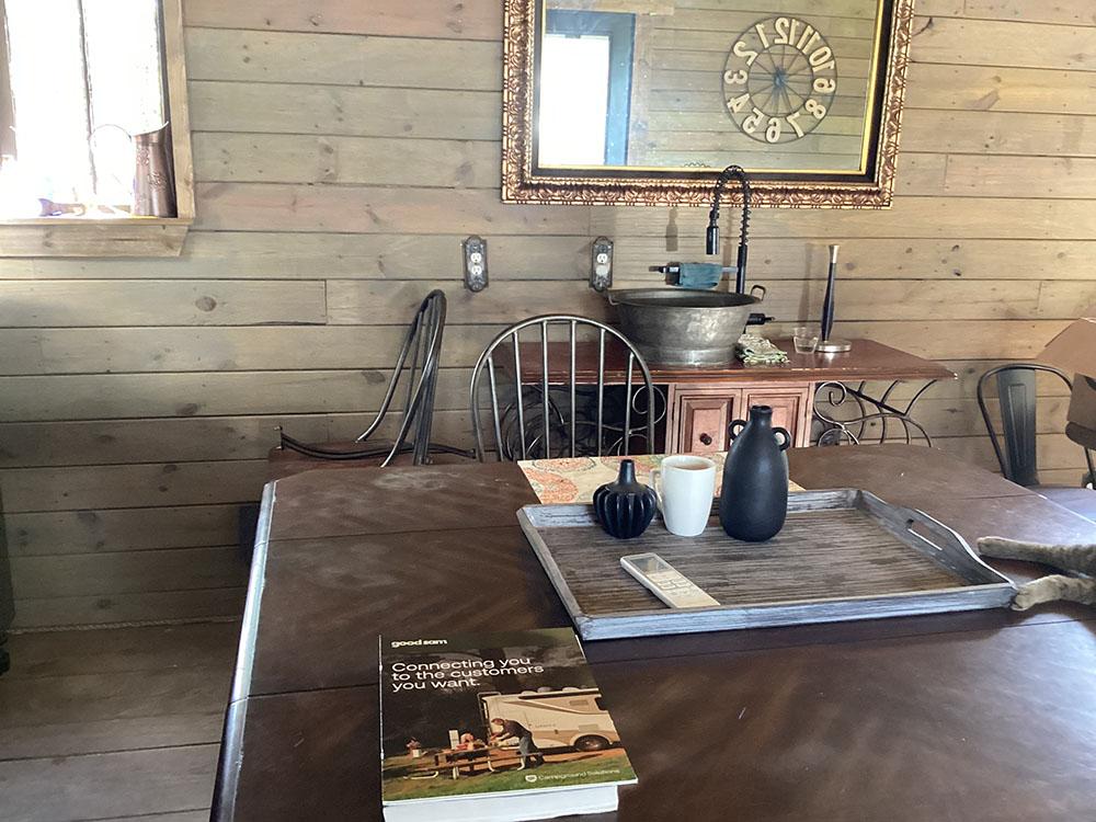 Indoor seating area at JESSIE JAMES JUNCTION RV PARK